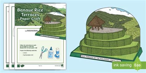 Banaue Rice Terraces Paper Craft .